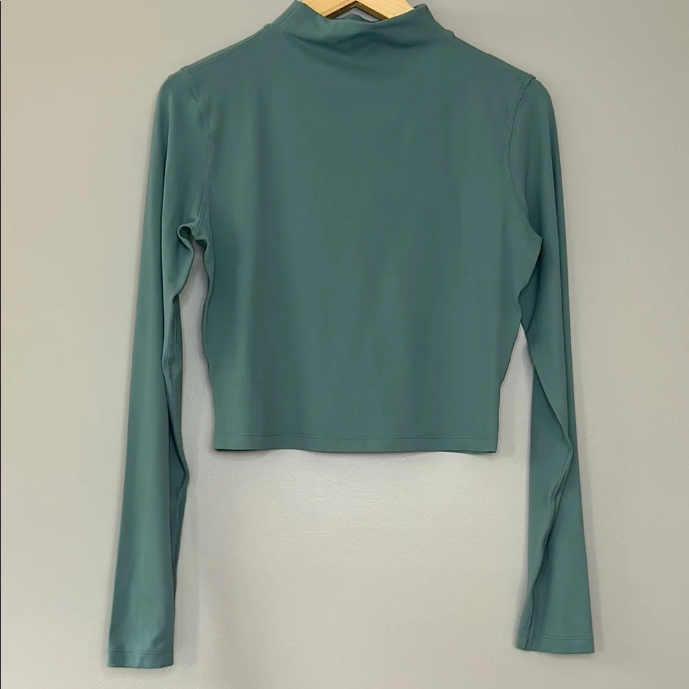Lululemon All Aligned Mock-Neck Long-Sleeve Shirt Medium‎ Forest Green Size 10